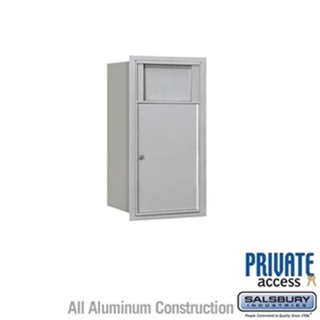 Salsbury Industries SalsburyIndustries 3707S-1BAF Front Access 4C Horizontal Receptacle Bin 7 Door High Unit; 27 in. - Aluminum 3707S-1BAF